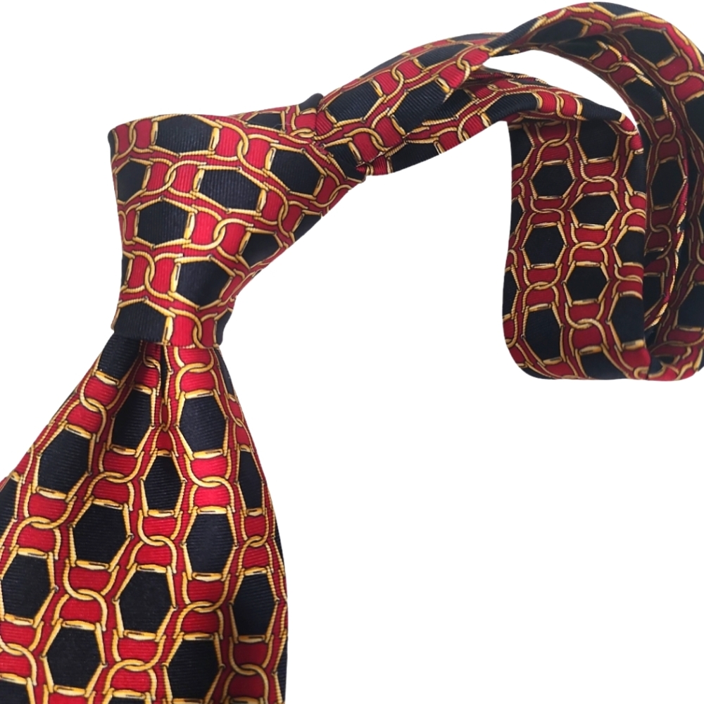 Burberrys Tie Pattern Red, Black and Yellow